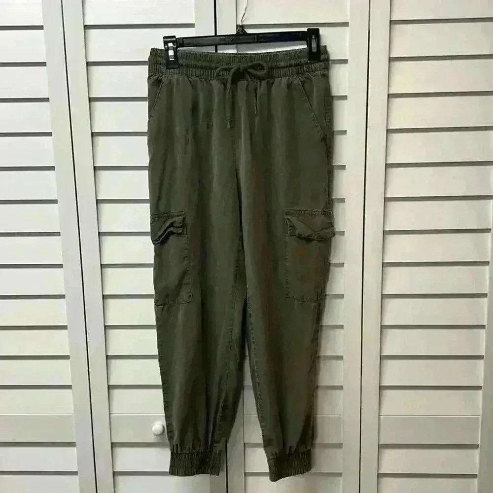 Indigo Rein Pull On Cargo Joggers Olive Green Size Medium